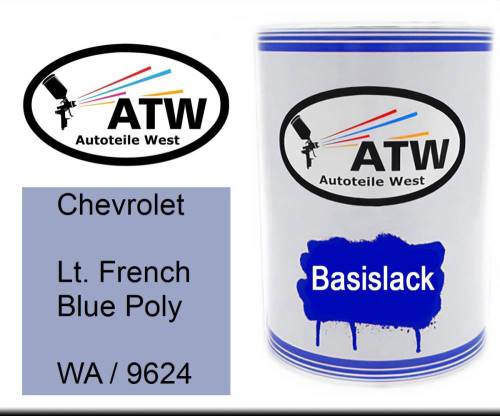 Chevrolet, Lt. French Blue Poly, WA / 9624: 500ml Lackdose, von ATW Autoteile West.